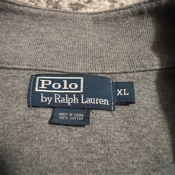 Polo Ralph Lauren Men’s Grey Quarter Zip Sz. XL - Picture 4 of 5